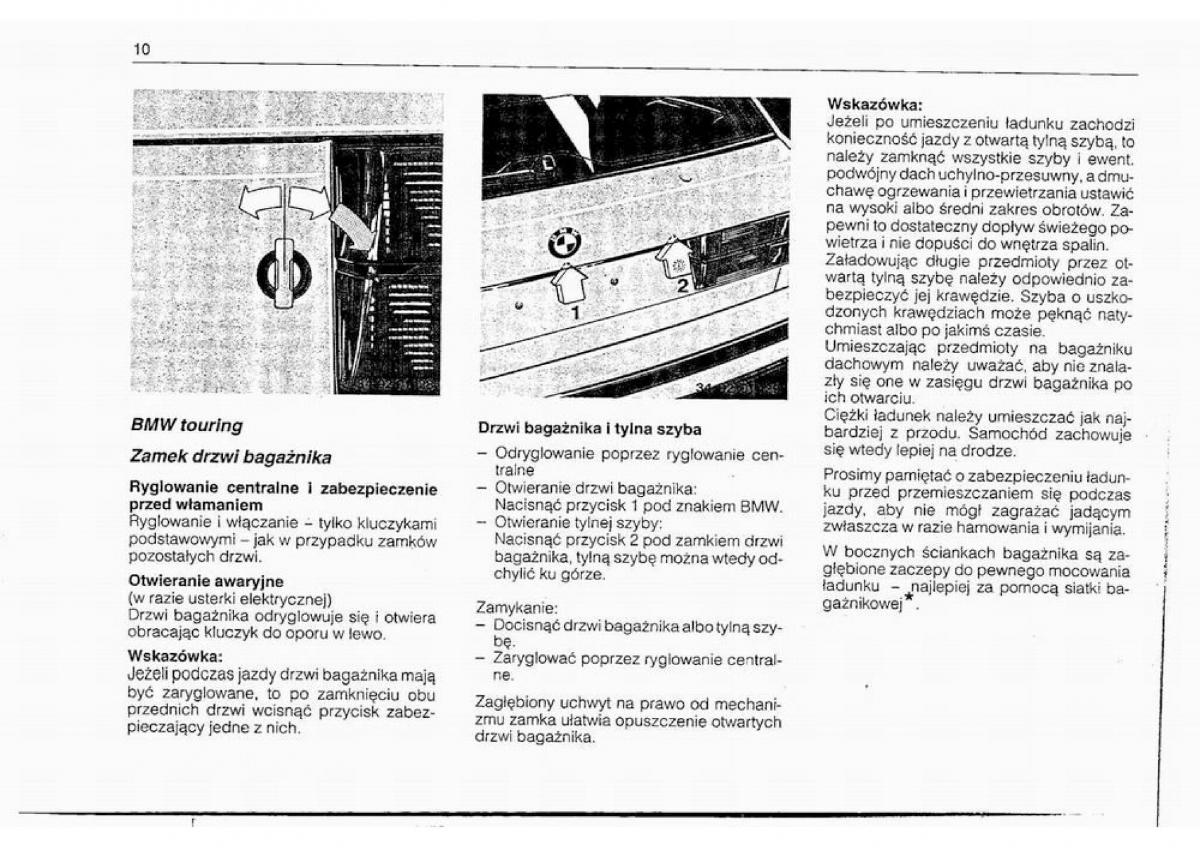 BMW 5 E34 instrukcja obslugi / page 9
