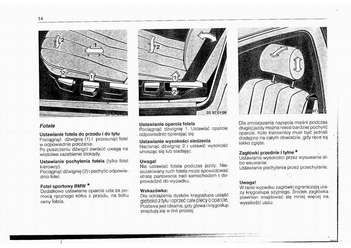 BMW 5 E34 instrukcja obslugi / page 13