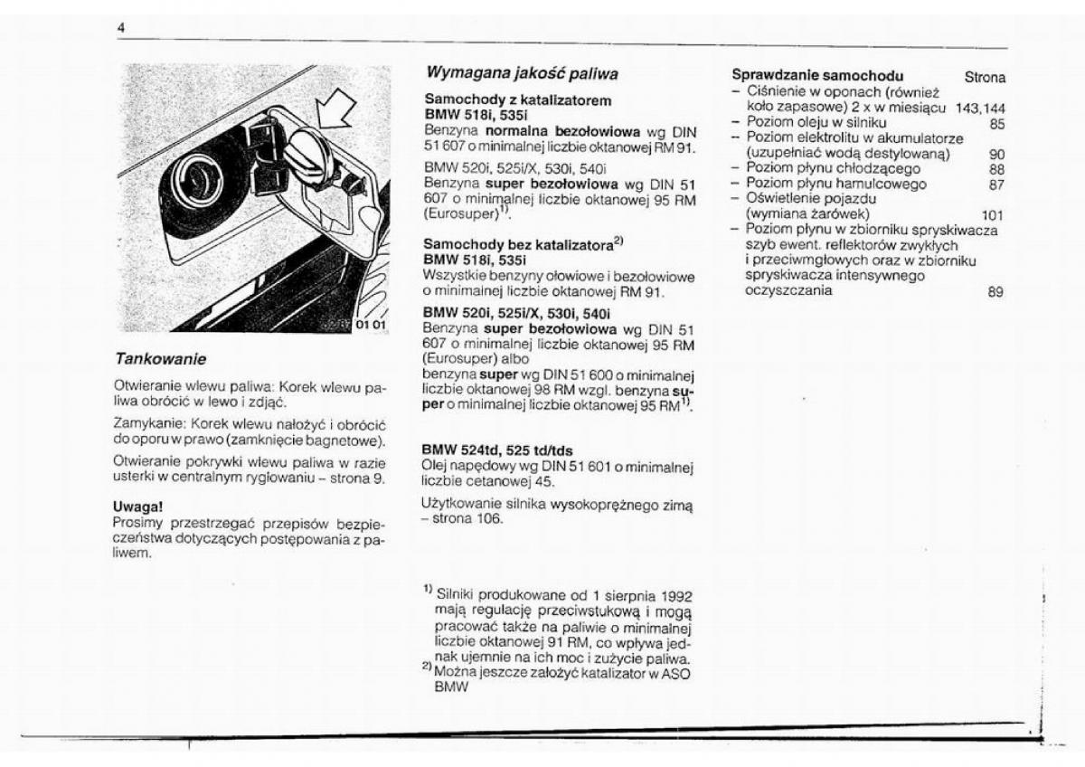 BMW 5 E34 instrukcja obslugi / page 3