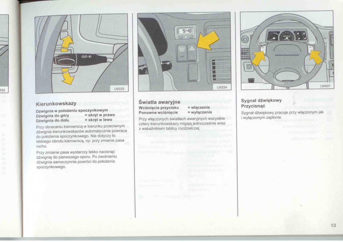 Opel Frontera A Isuzu Wizard Vauxhall Holden instrukcja obslugi / page 15
