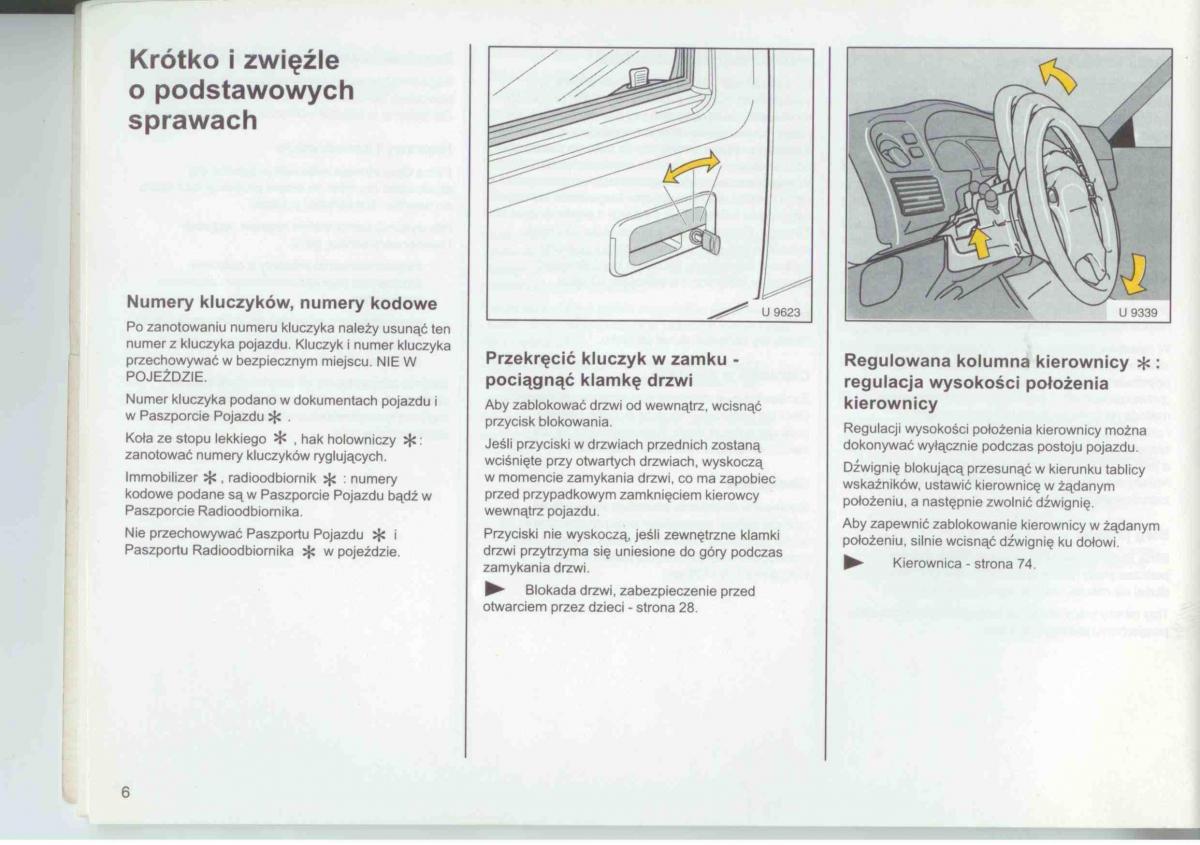 Opel Frontera A Isuzu Wizard Vauxhall Holden instrukcja obslugi / page 6