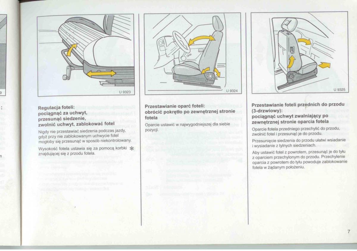 Opel Frontera A Isuzu Wizard Vauxhall Holden instrukcja obslugi / page 7