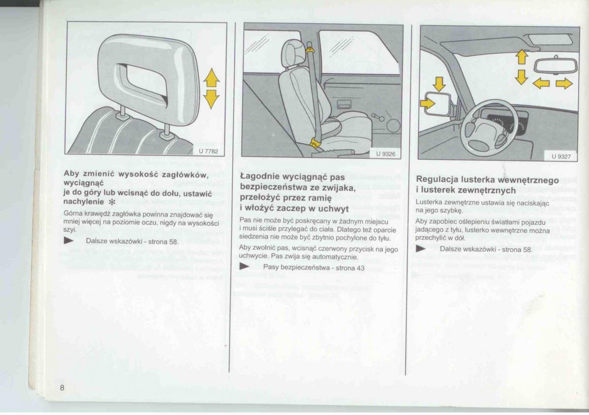 Opel Frontera A Isuzu Wizard Vauxhall Holden instrukcja obslugi / page 8