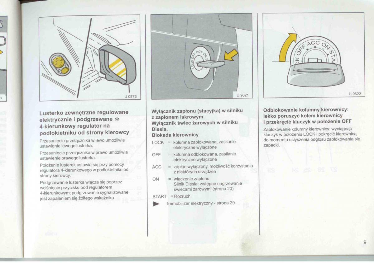 Opel Frontera A Isuzu Wizard Vauxhall Holden instrukcja obslugi / page 9