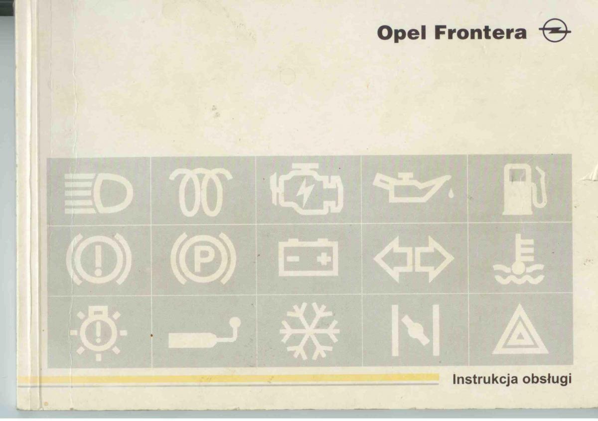 Opel Frontera A Isuzu Wizard Vauxhall Holden instrukcja obslugi / page 1