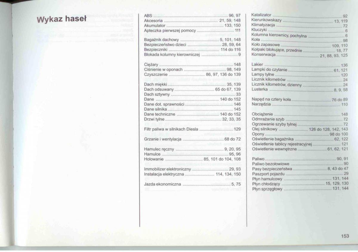 Opel Frontera A Isuzu Wizard Vauxhall Holden instrukcja obslugi / page 155