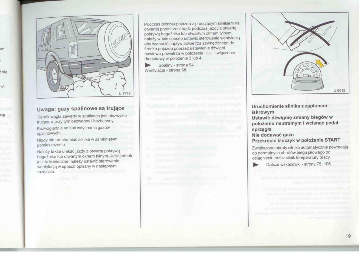 Opel Frontera A Isuzu Wizard Vauxhall Holden instrukcja obslugi / page 21