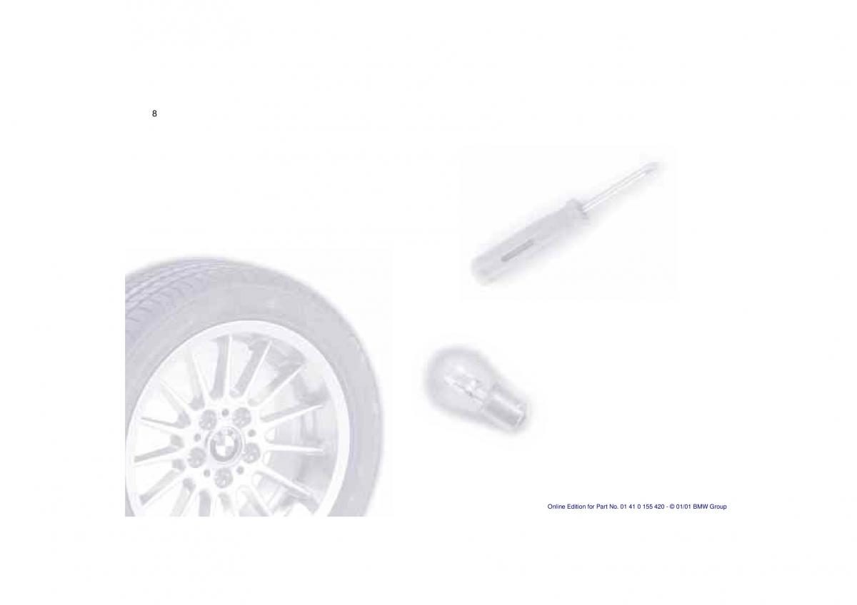 BMW 5 E39 owners manual / page 8