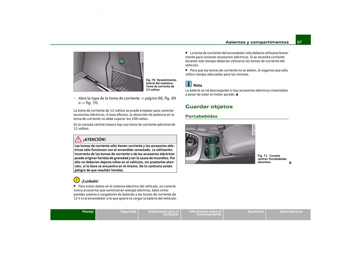manual Audi Q5 Audi Q5 manual del propietario / page 69
