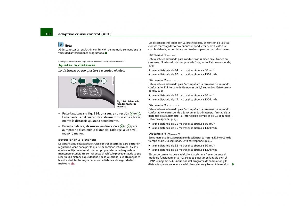 manual Audi Q5 Audi Q5 manual del propietario / page 110