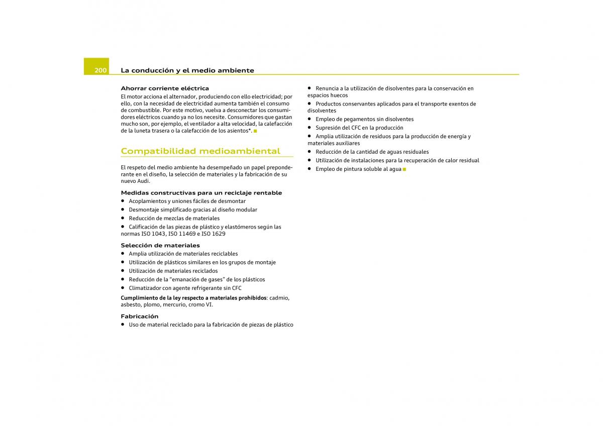 Audi Q5 manual del propietario / page 202