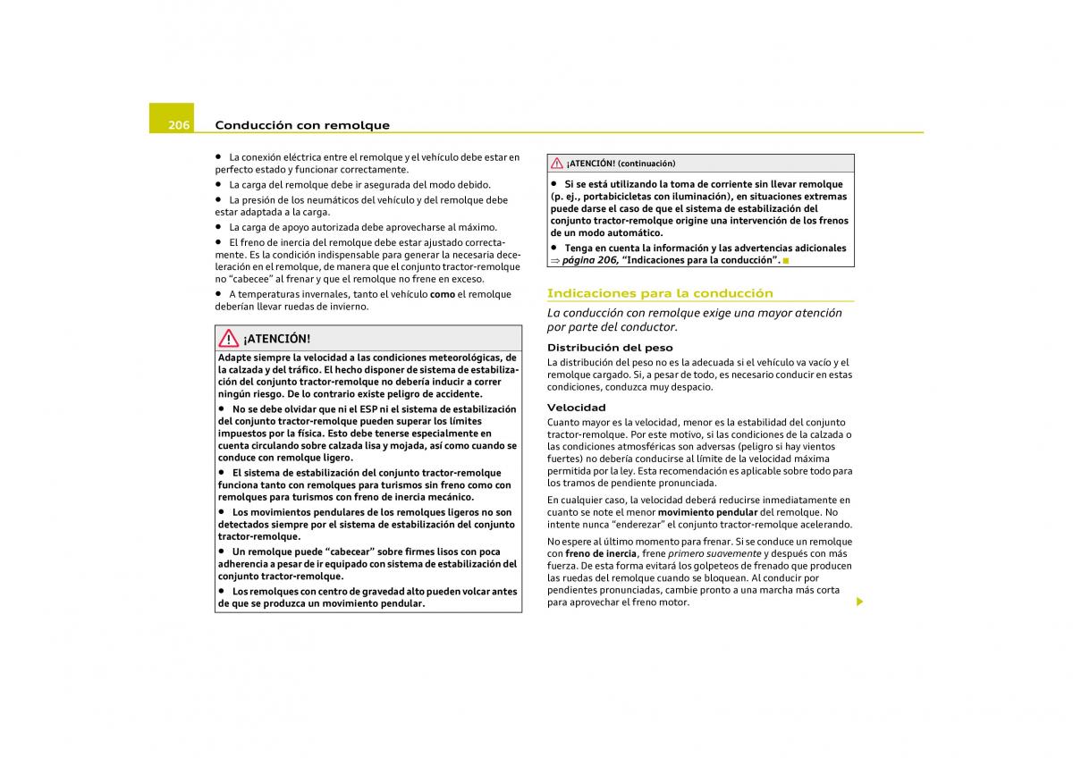 Audi Q5 manual del propietario / page 208