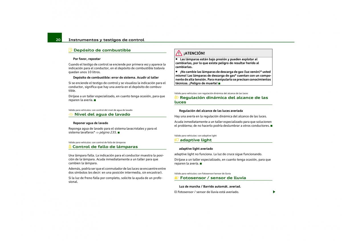 Audi Q5 manual del propietario / page 22