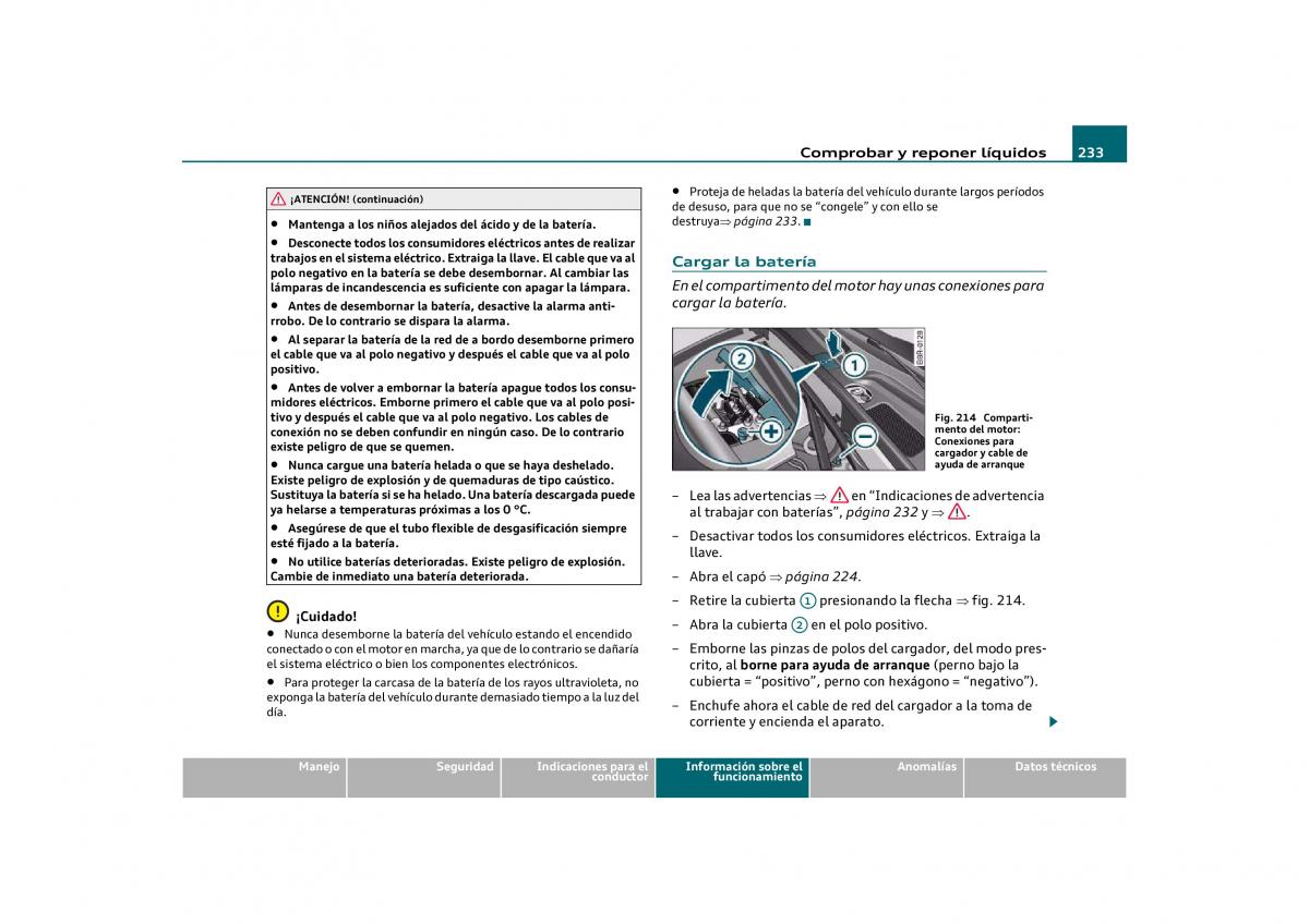 manual Audi Q5 Audi Q5 manual del propietario / page 235