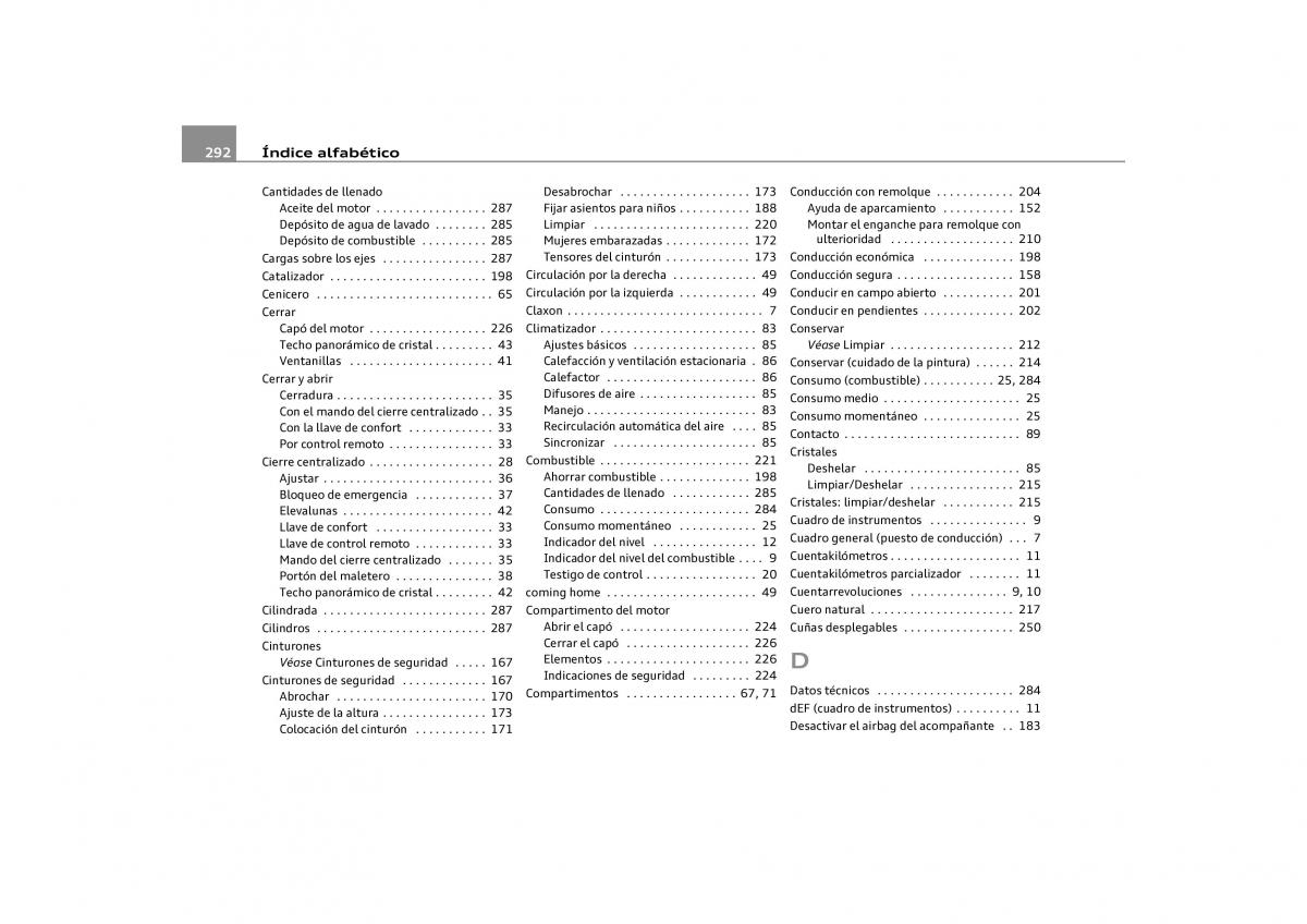 Audi Q5 manual del propietario / page 294