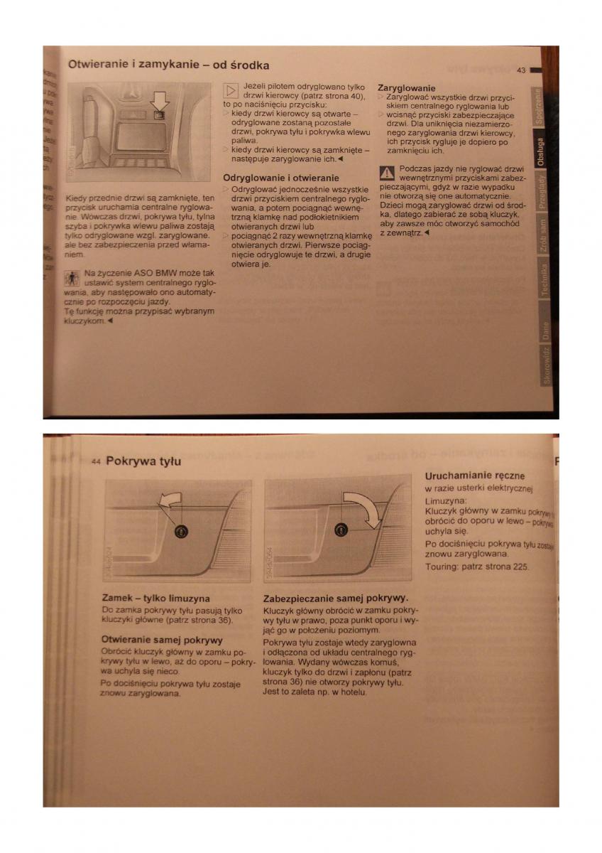 BMW 5 E39 instrukcja obslugi / page 21