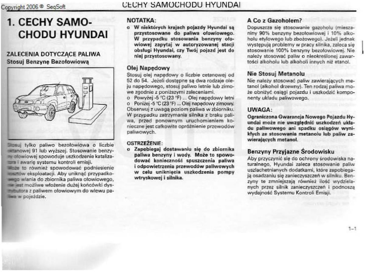 Hyundai Santa Fe I 1 instrukcja obslugi / page 9