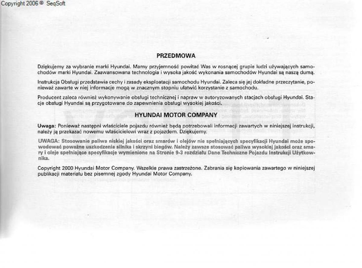 Hyundai Santa Fe I 1 instrukcja obslugi / page 4