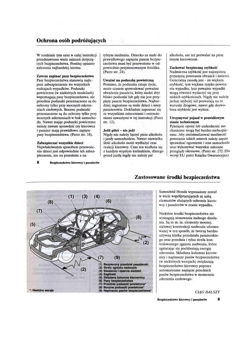 Honda Civic VII 7 instrukcja obslugi / page 6