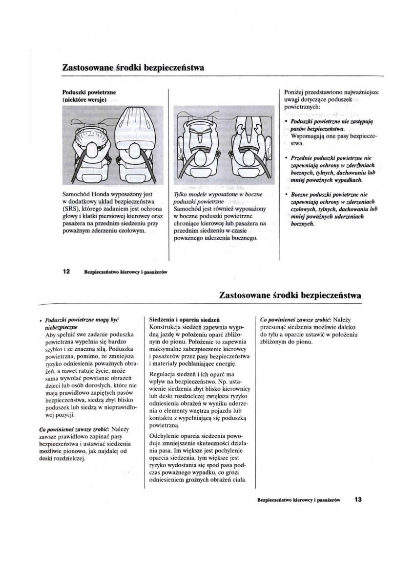 Honda Civic VII 7 instrukcja obslugi / page 8