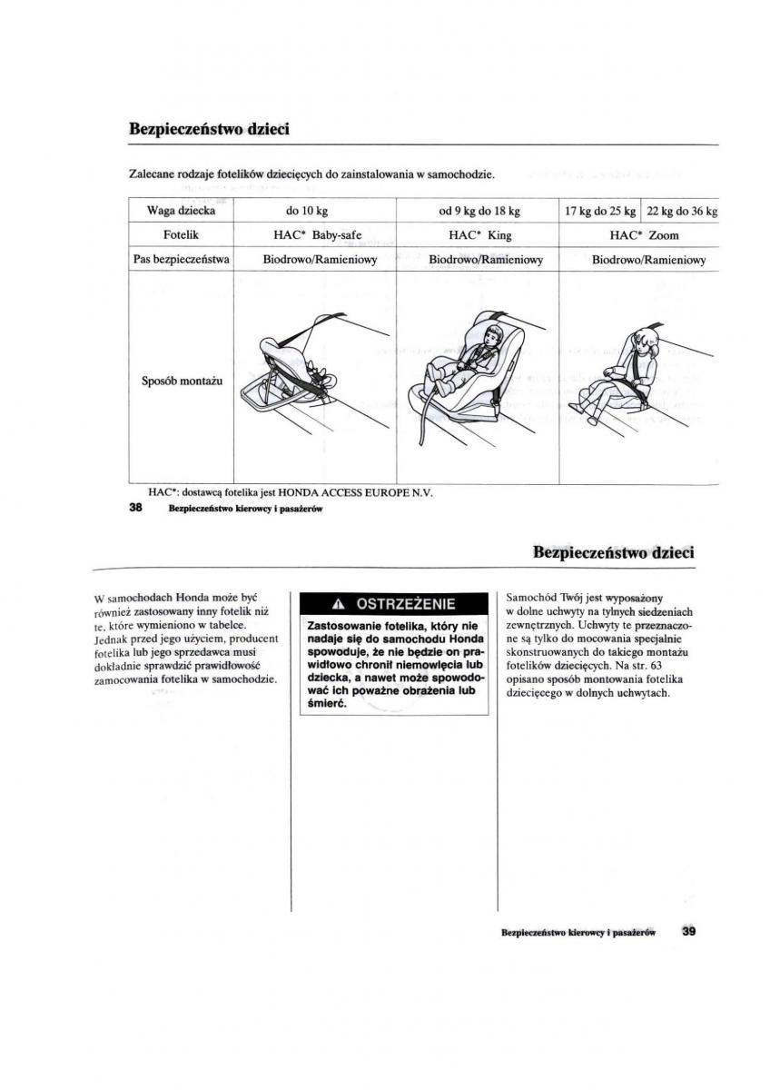 Honda Civic VII 7 instrukcja obslugi / page 21