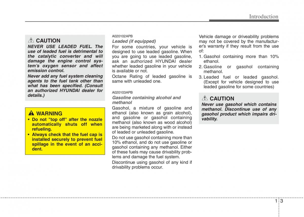 manual  Hyundai i20 I 1 owners manual / page 11