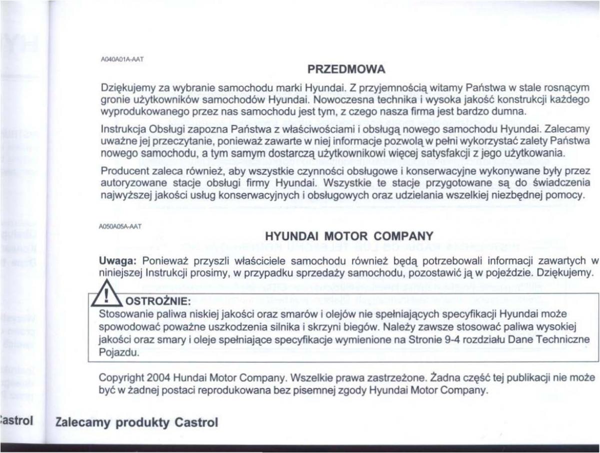 manual  Hyundai Tucson I 1 instrukcja / page 6
