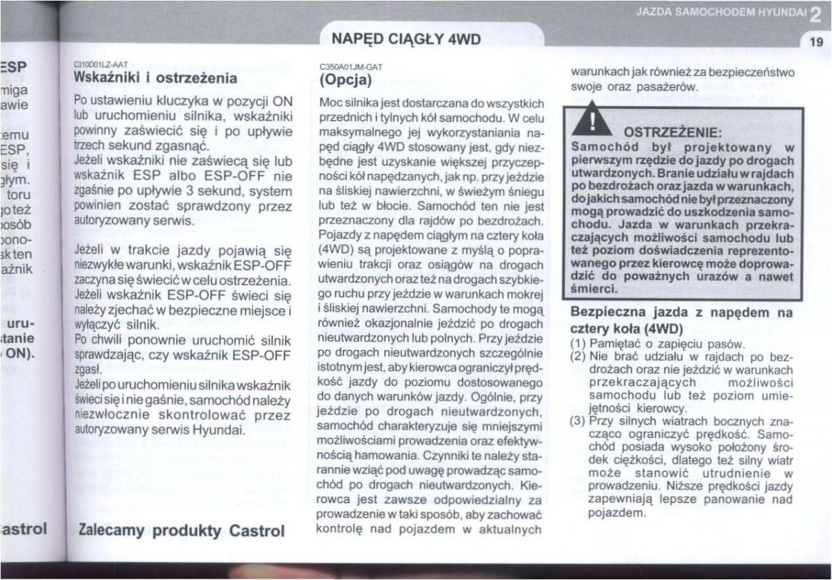 Hyundai Tucson I 1 instrukcja obslugi / page 190