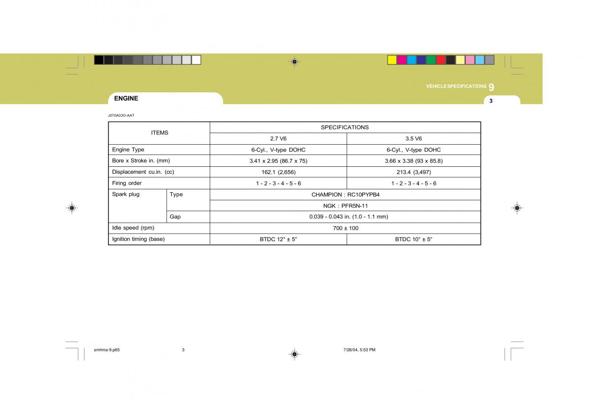 manual  Hyundai Santa Fe I 1 owners manual / page 265