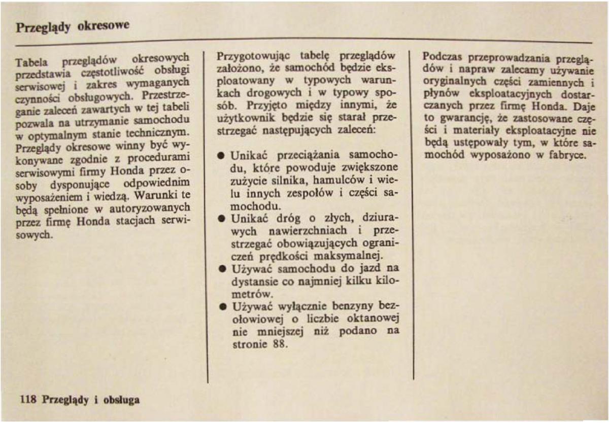 Honda Civic VI 6 instrukcja obslugi / page 118