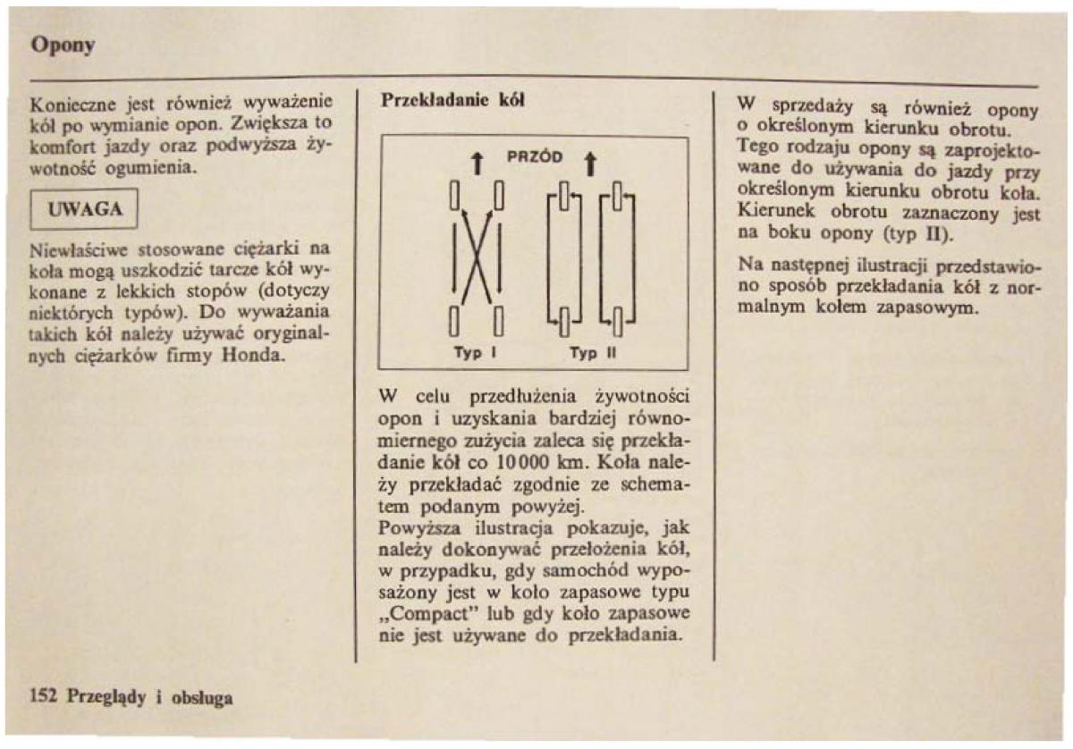Honda Civic VI 6 instrukcja obslugi / page 152
