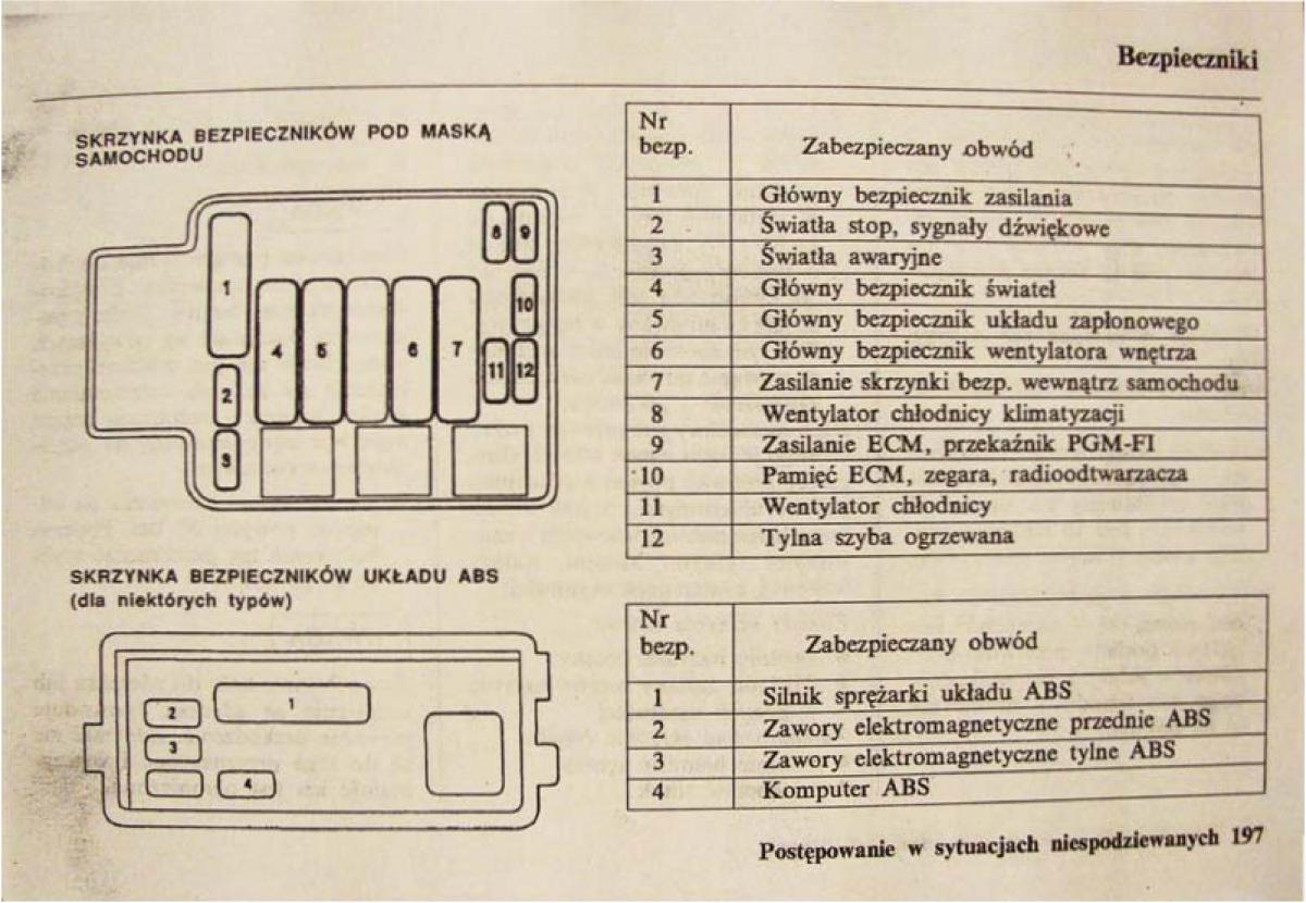 Honda Civic VI 6 instrukcja obslugi / page 197