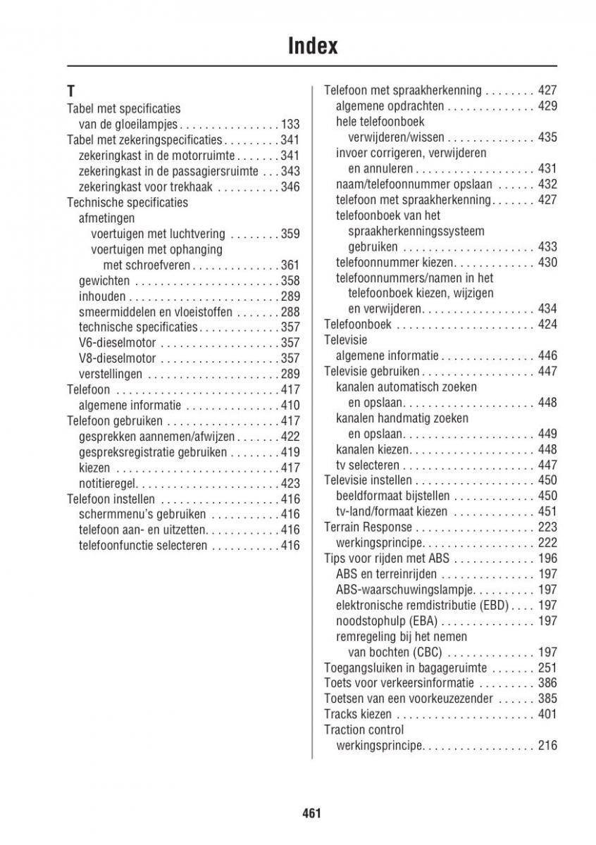 manual  Land Rover III 3 LR3 / page 461