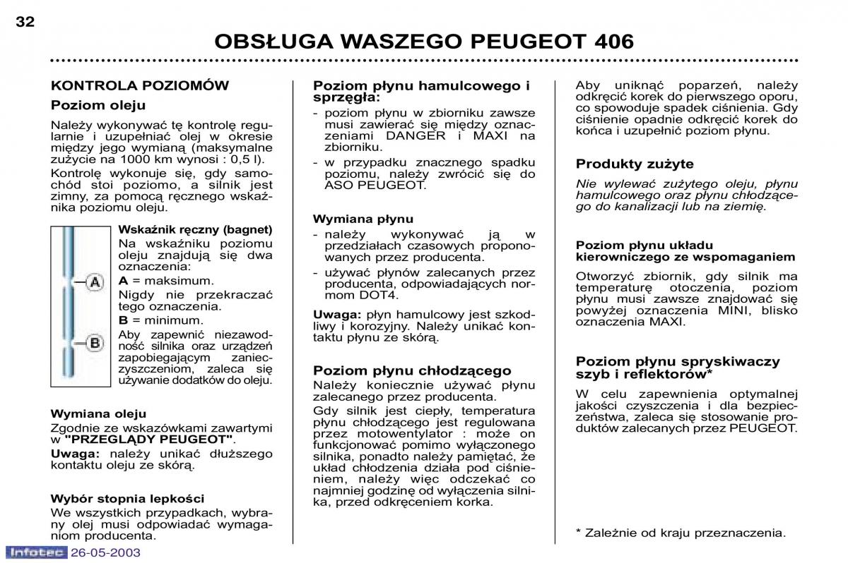 Peugeot 406 instrukcja obslugi / page 23