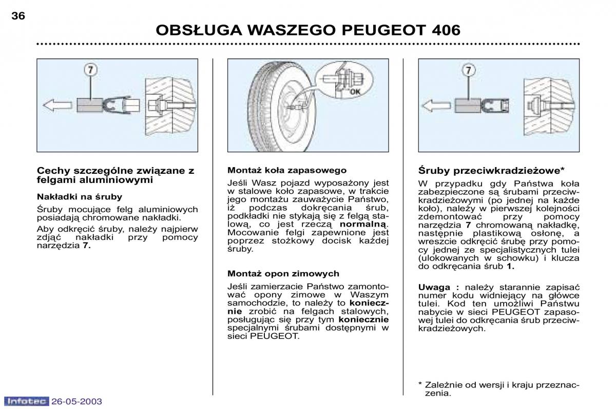 Peugeot 406 instrukcja obslugi / page 27