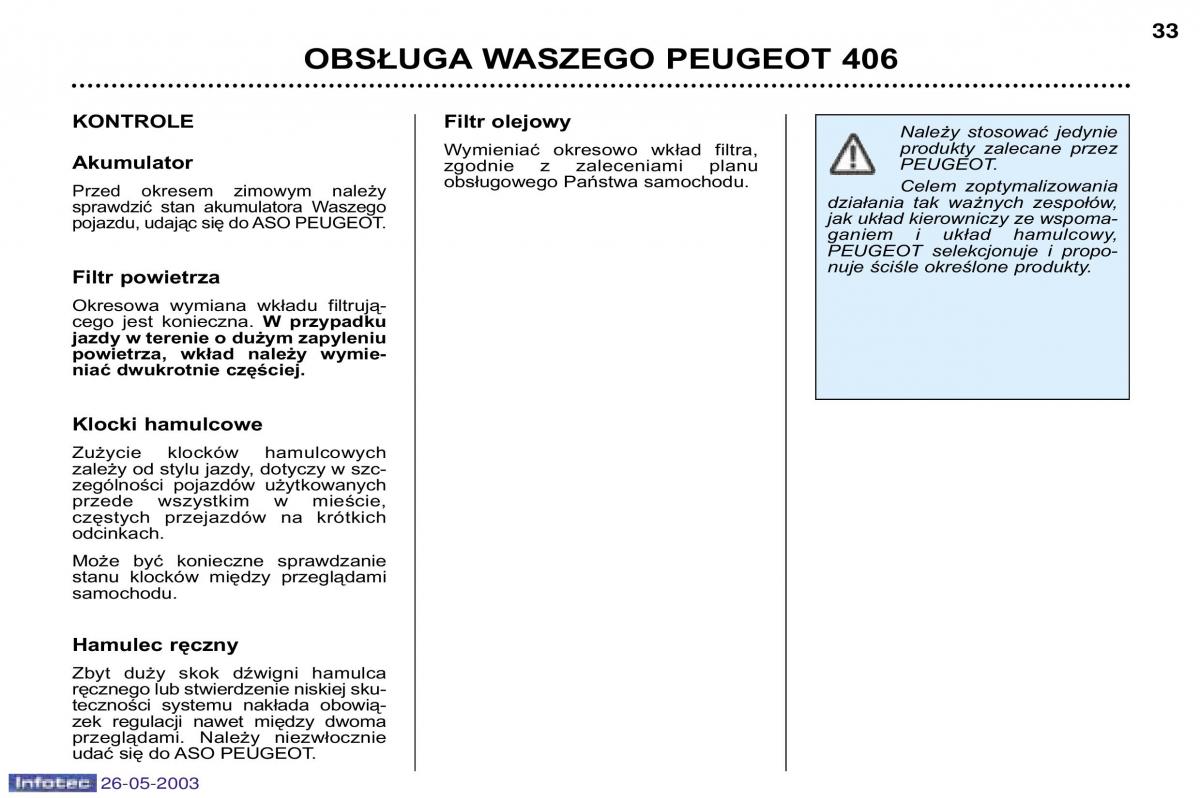 Peugeot 406 instrukcja obslugi / page 24