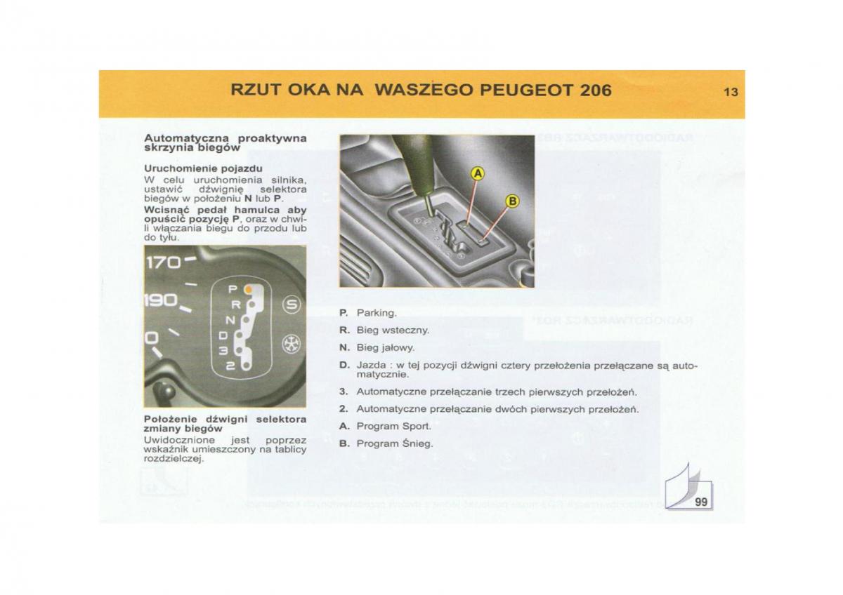 Peugeot 206 instrukcja obslugi / page 14