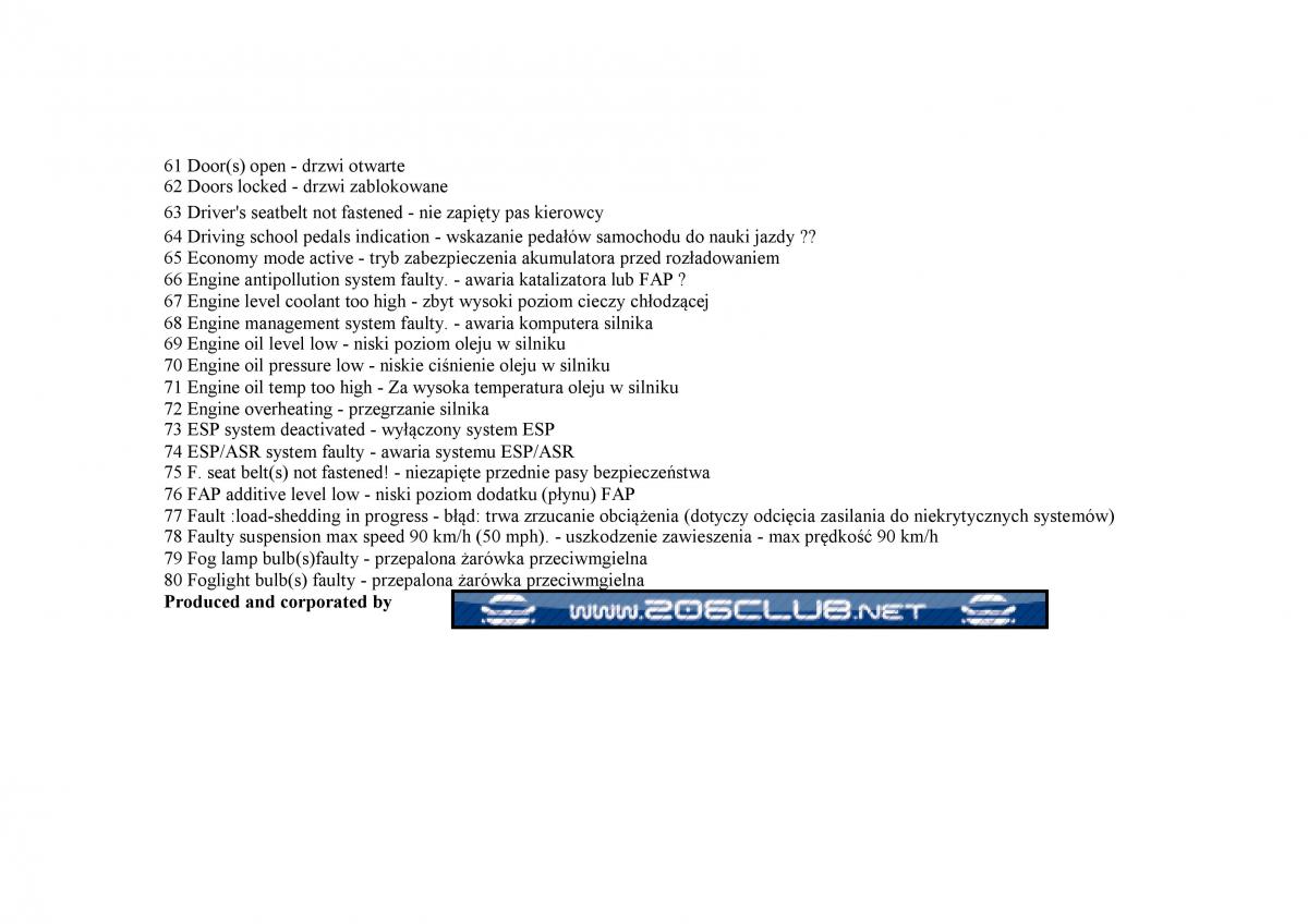 Peugeot 206 instrukcja obslugi / page 148