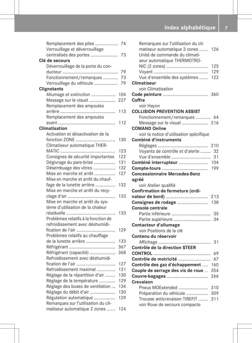 Mercedes Benz B Class W246 manuel du proprietaire / page 10