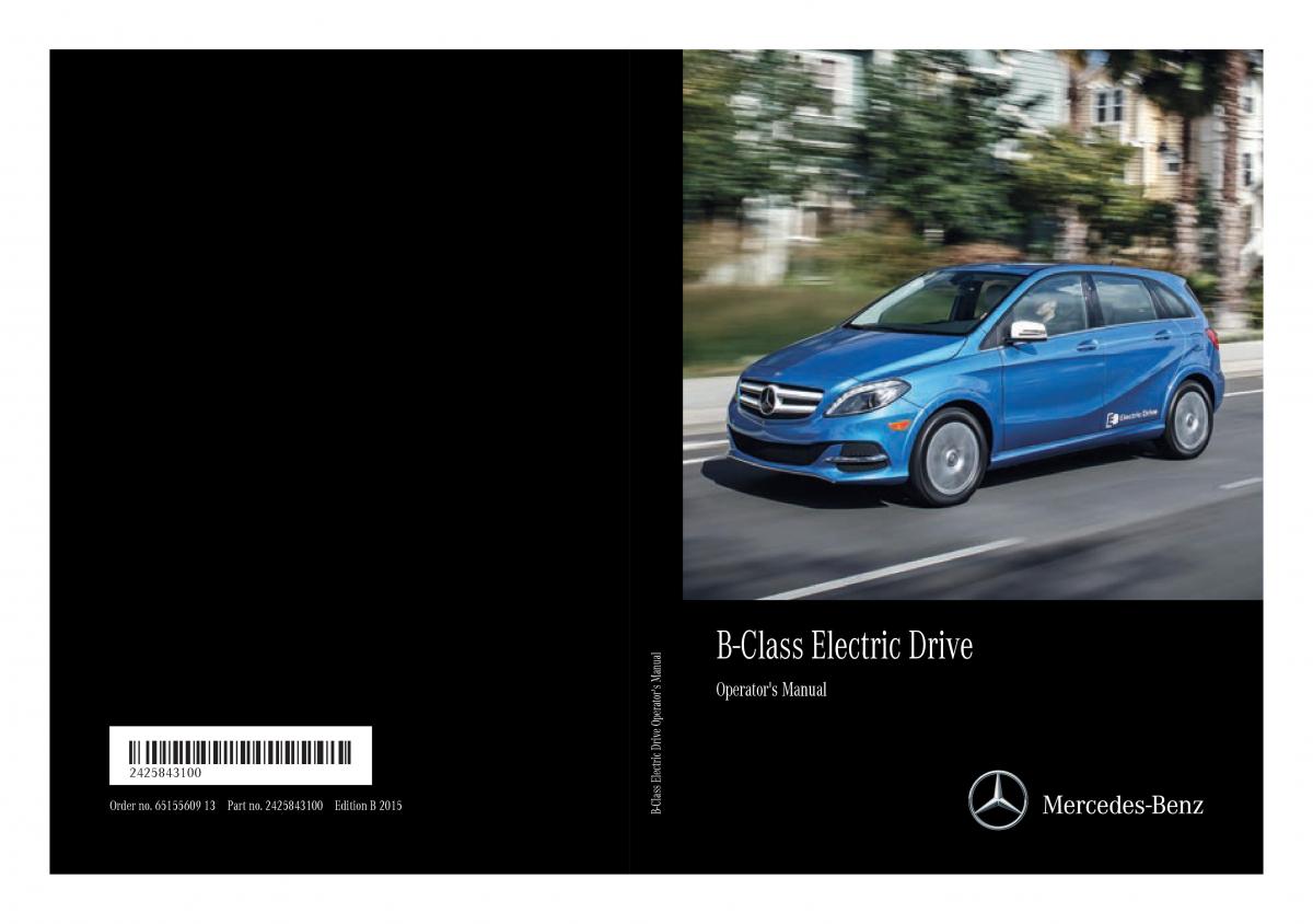 Mercedes Benz B Class W246 owners manual / page 1