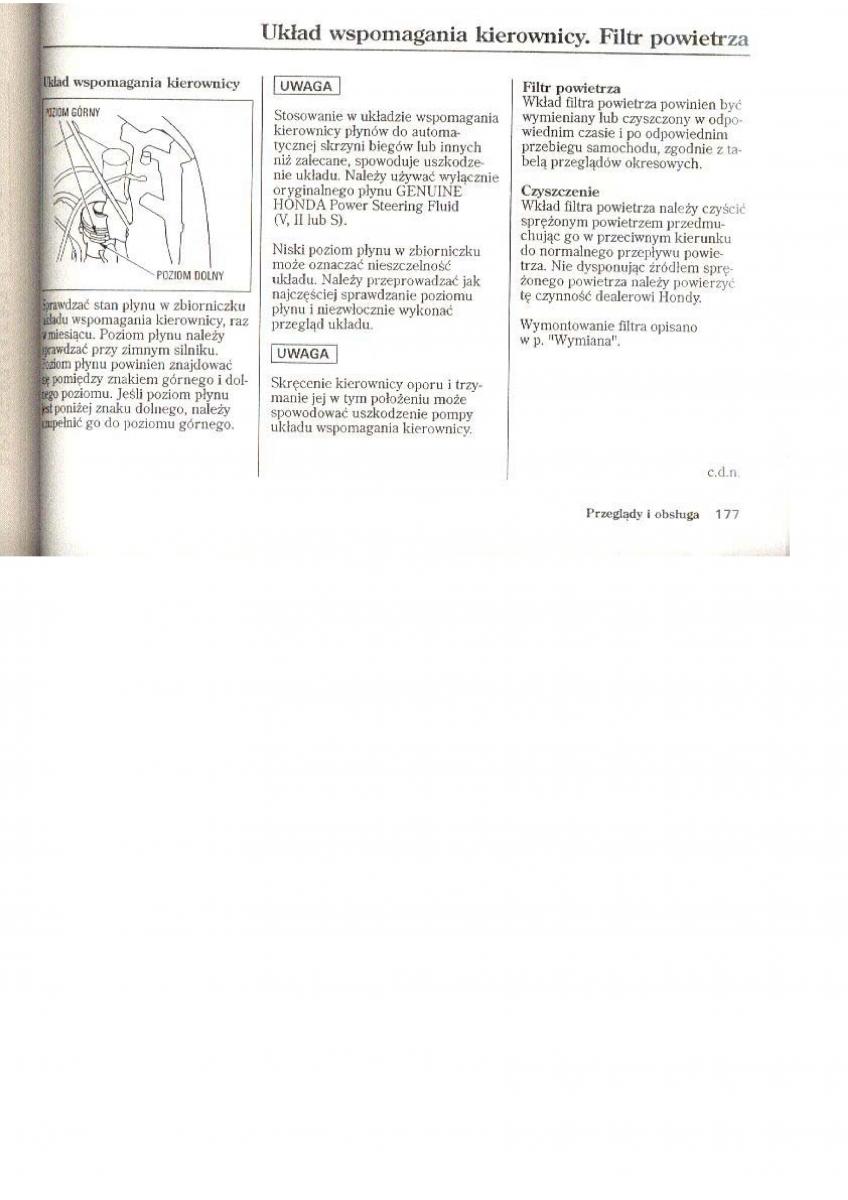 Honda CR V I 1 instrukcja obslugi / page 102