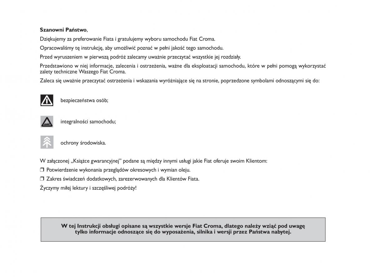Fiat Croma instrukcja obslugi / page 2
