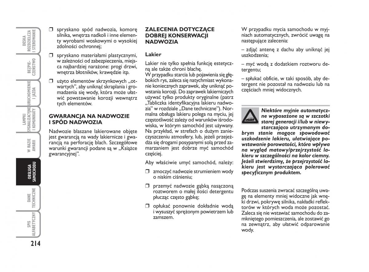 Fiat Croma instrukcja obslugi / page 215