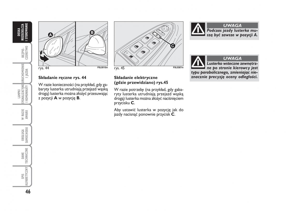 Fiat Croma instrukcja obslugi / page 47