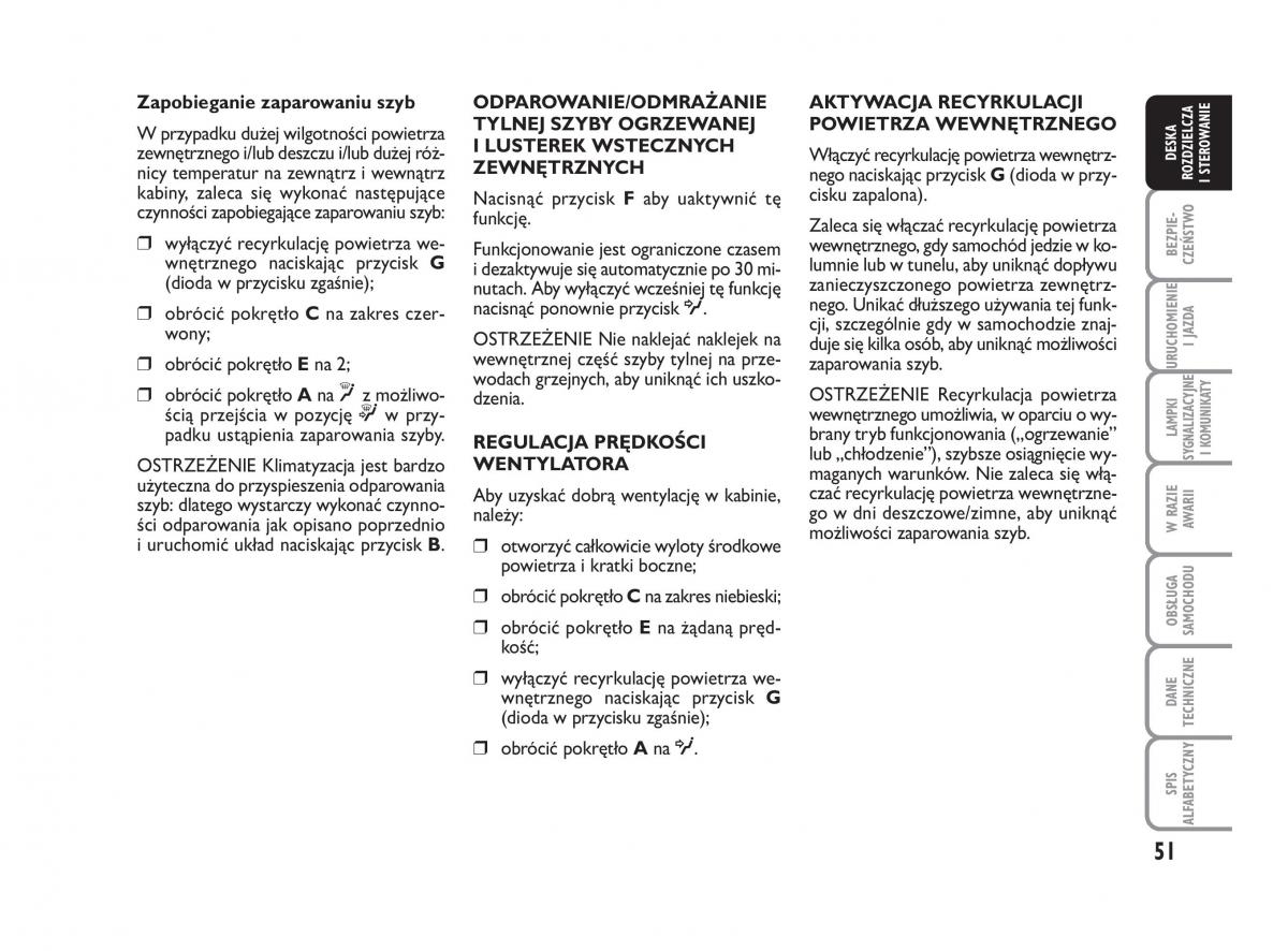 Fiat Croma instrukcja obslugi / page 52