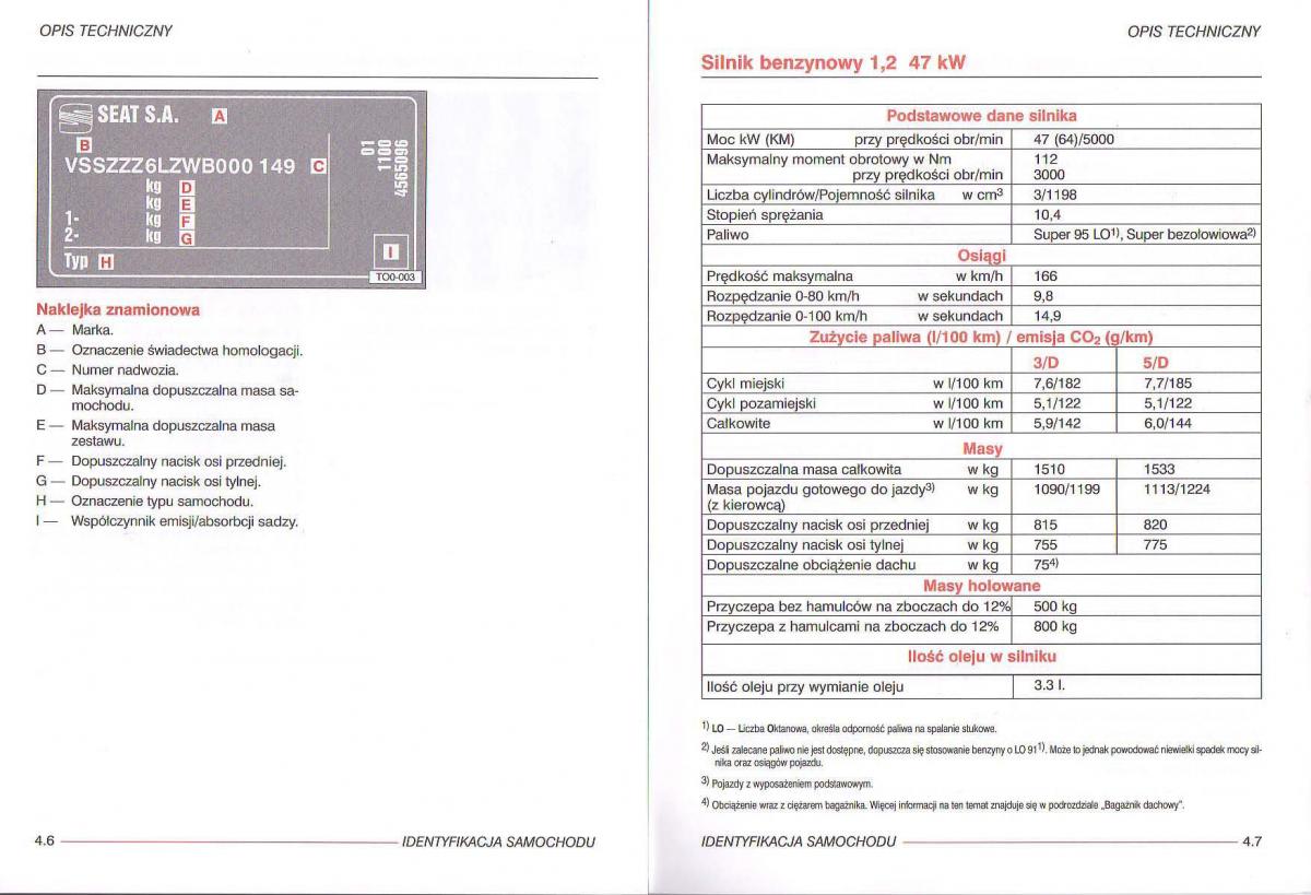 manual  Seat Ibiza III 3 instrukcja / page 120