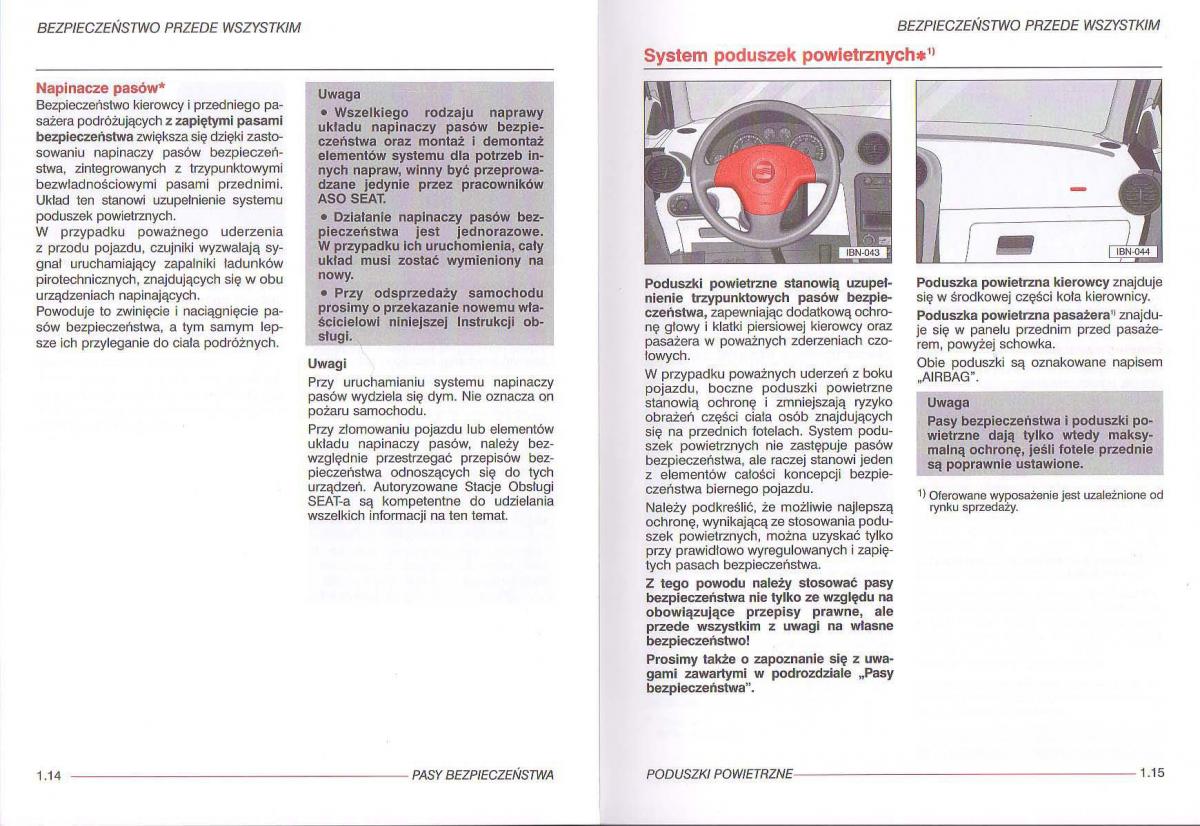 manual  Seat Ibiza III 3 instrukcja / page 11