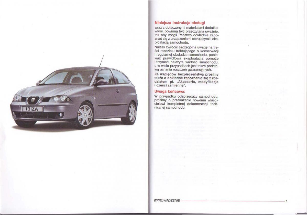 manual  Seat Ibiza III 3 instrukcja / page 2