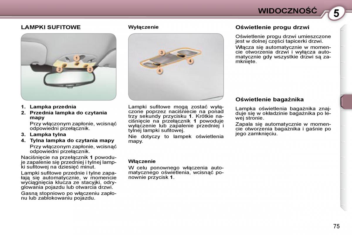 manual Peugeot 607 Peugeot 607 instrukcja / page 76