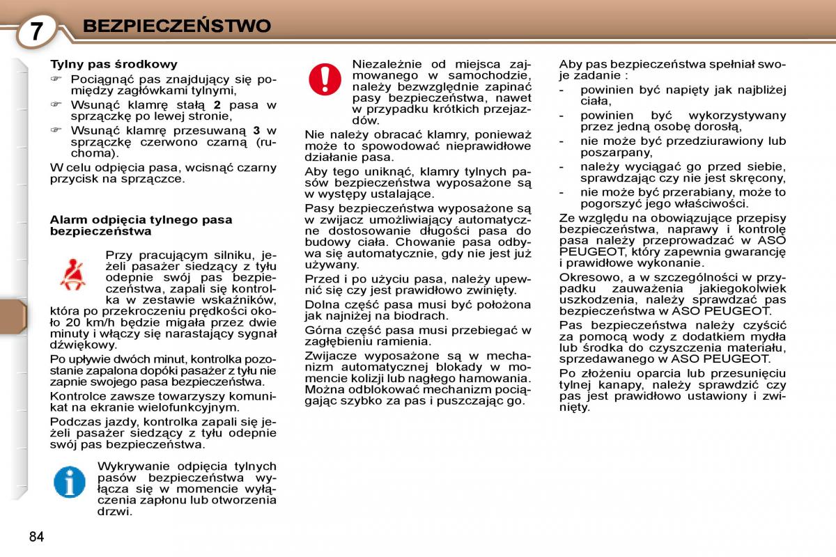 manual Peugeot 607 Peugeot 607 instrukcja / page 85